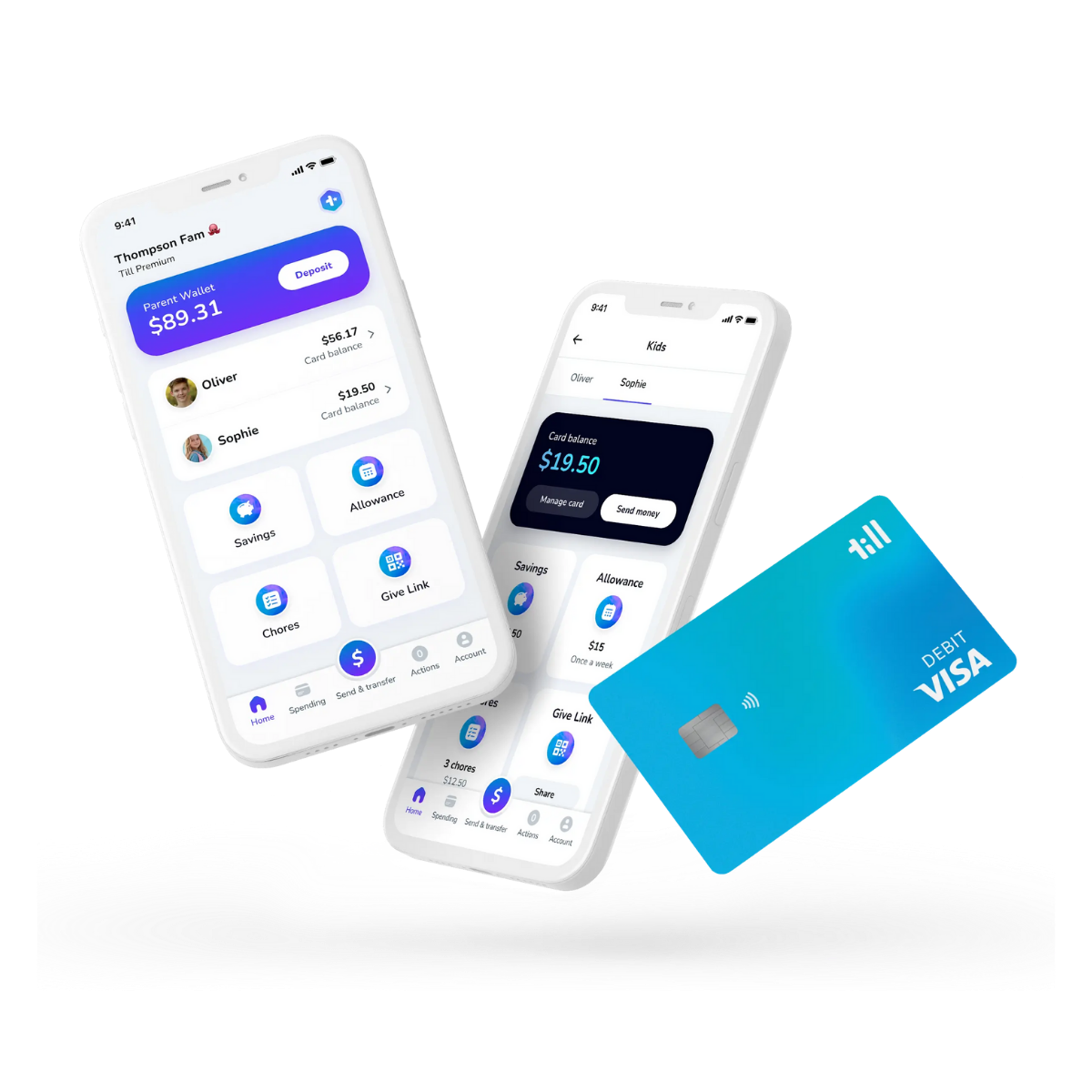 Till Financial mobile banking app and debit card